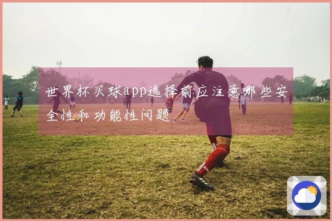 世界杯买球app选择前应注意哪些安全性和功能性问题