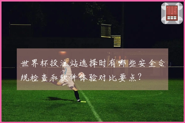 世界杯投注站选择时有哪些安全合规检查和软件体验对比要点？